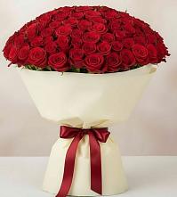 Букет 101 Красная роза Милано в Новотитаровской