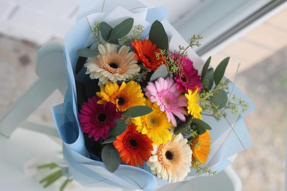 Букет цветов из: Герберы в Новотитаровской