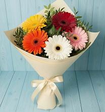 Букет цветов из:  Герберы в Новотитаровской