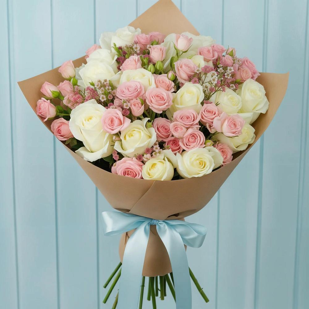 Букет цветов из: Розы в Новотитаровской