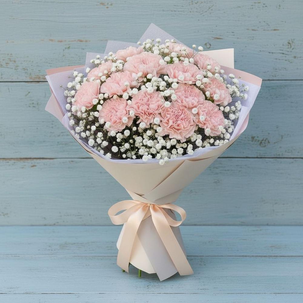 Букет цветов из: Гвоздики в Новотитаровской