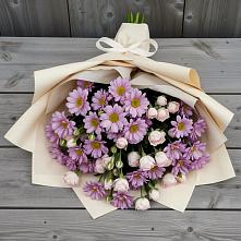 Букет цветов из:  Розы и Хризантемы в Новотитаровской