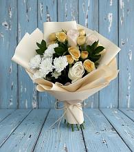 Букет цветов из:  Розы и Хризантемы в Новотитаровской