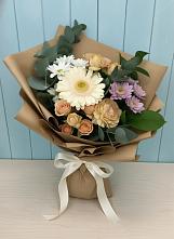 Букет цветов из:  Герберы и Хризантемы в Новотитаровской