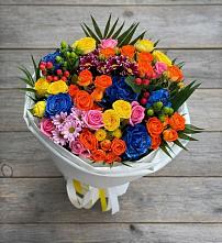 Букет цветов из:  Розы и Хризантемы в Новотитаровской