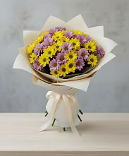 Букет цветов из:  Хризантемы #REPLACE_PRED# Новотитаровской