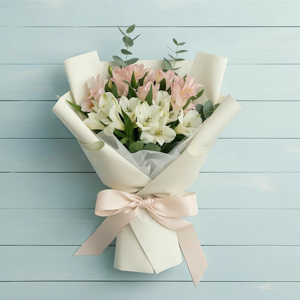 Букет цветов из: Альстромерии в Новотитаровской