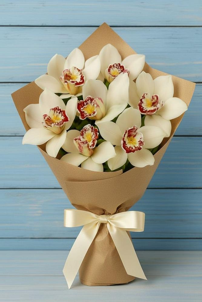 Букет цветов из: Орхидеи и Розы в Новотитаровской