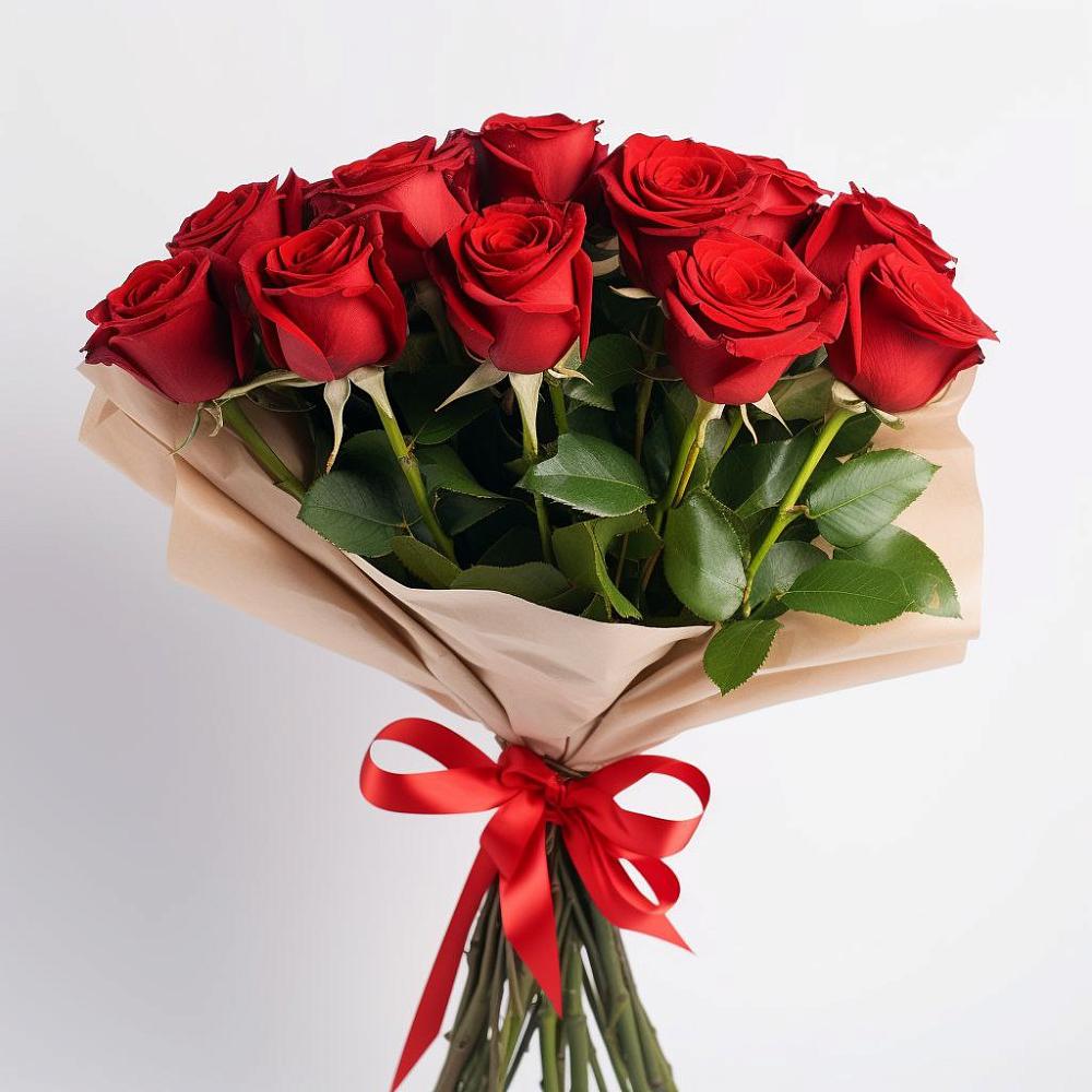 Букет 11 Красных роз Эдлесс Лав в Новотитаровской